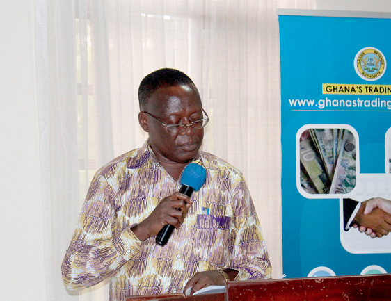 Mr Stephen Nomashie addressing stakeholders at the training